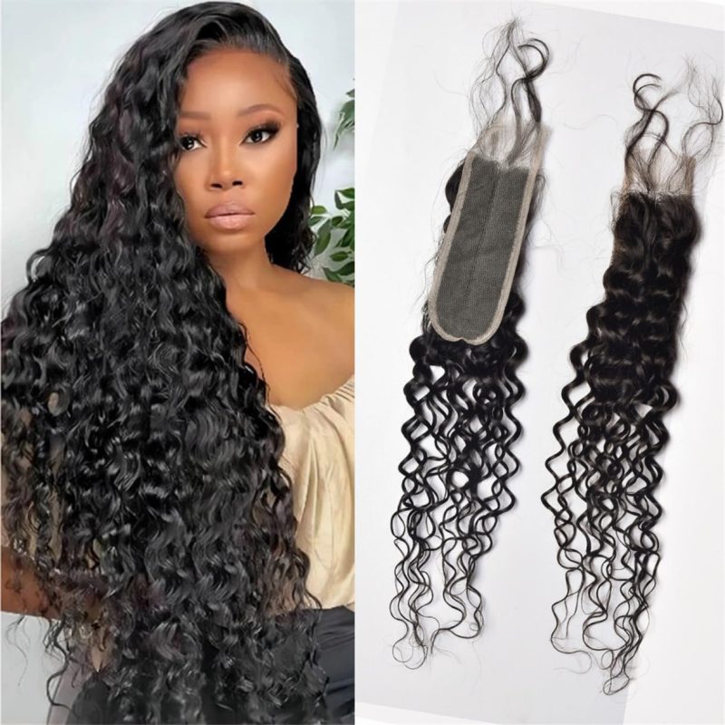 Virgin Human Hair Double Drawn 2x6 Transparent Lace  Closure - 图片 3